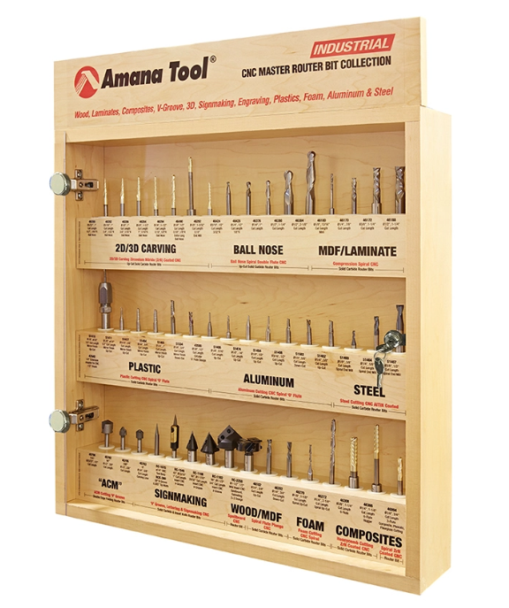 Amana Tool CNC Master Display w/ 58 Bits AMS-CNC-58