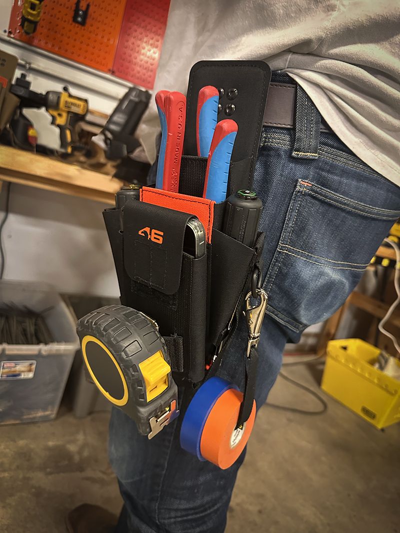 Atlas46 Murphy Tool Speed Pouch Plus, Rotating Quick Release, Black/Orange A46-10-00001-9193-00