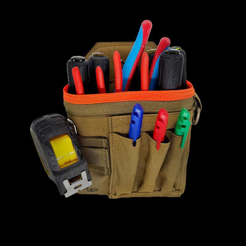 Atlas46 Professional Technicians Pouch, Rotating Quick Release, Coyote/Orange A46-10-00003-1178-00