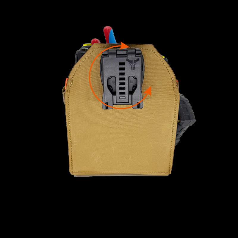 Atlas46 Professional Technicians Pouch, Rotating Quick Release, Coyote/Orange A46-10-00003-1178-00