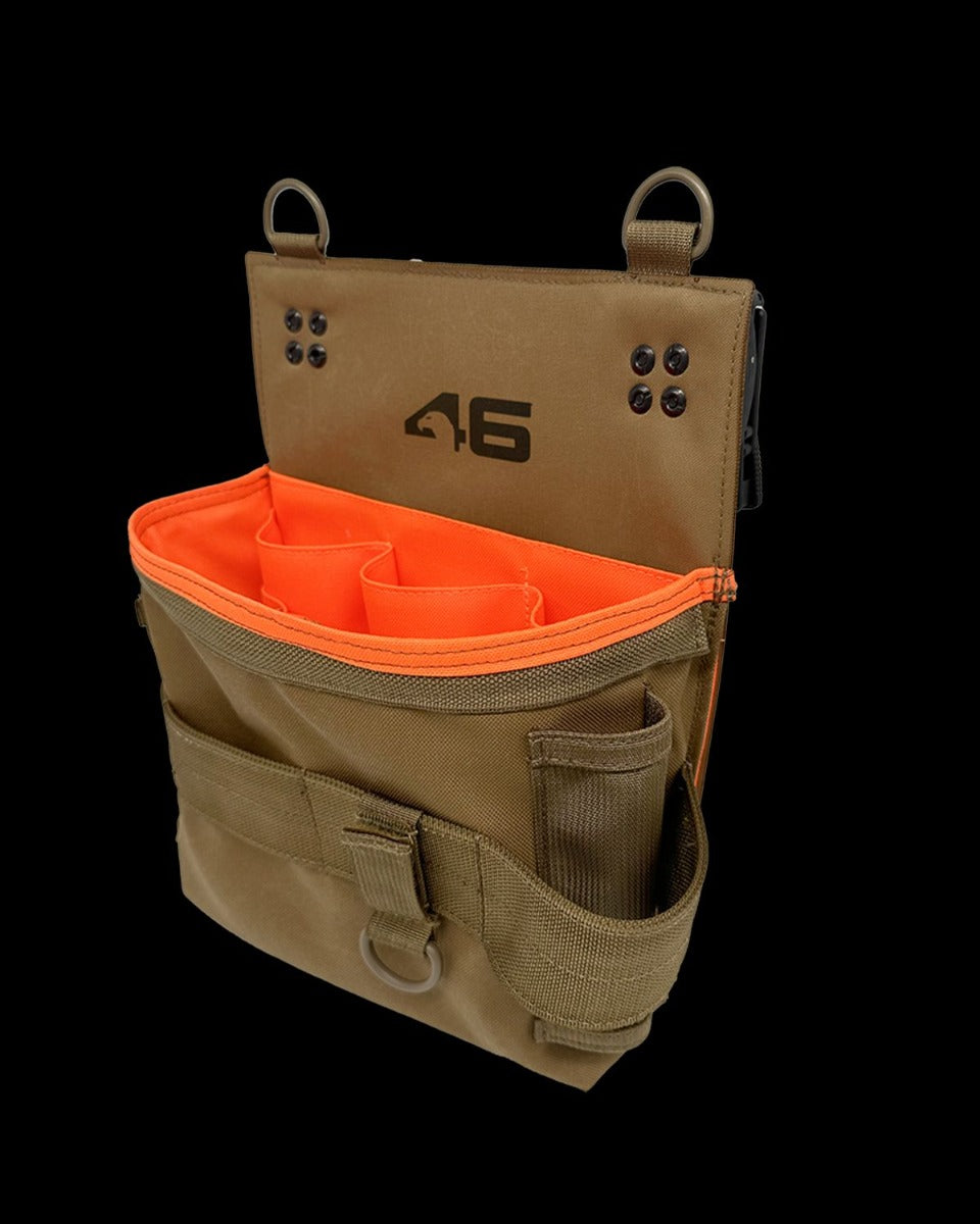 Atlas46 Main Tool Attachment Pouch, Rotating Quick Release, Coyote/Orange A46-10-00004-1178-00