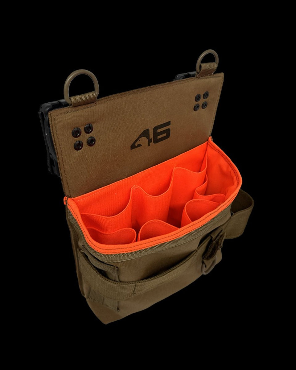 Atlas46 Main Tool Attachment Pouch, Rotating Quick Release, Coyote/Orange A46-10-00004-1178-00