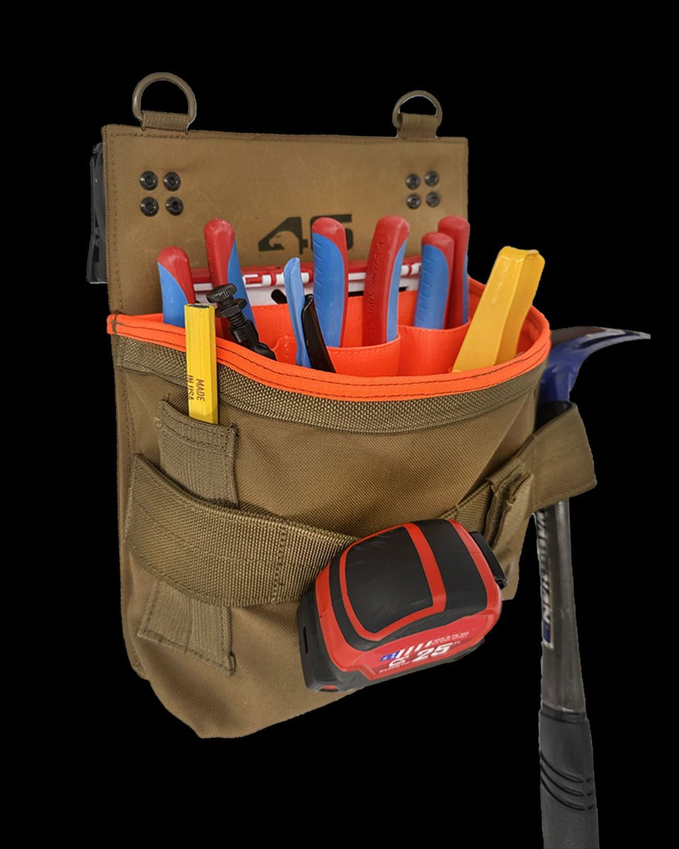 Atlas46 Main Tool Attachment Pouch, Rotating Quick Release, Coyote/Orange A46-10-00004-1178-00