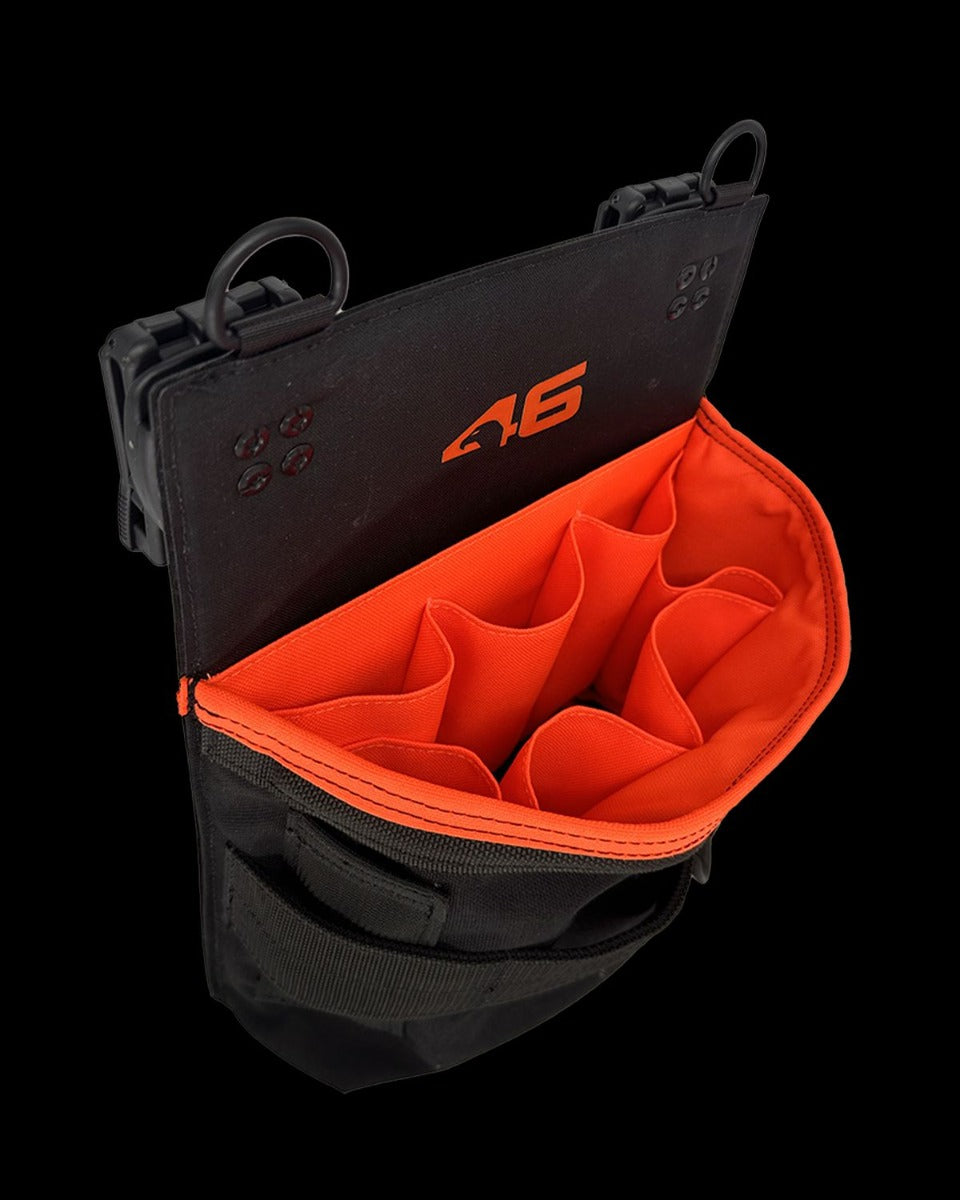 Atlas46 Main Tool Attachment Pouch, Rotating Quick Release, Black/Orange A46-10-00004-1193-00