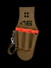Atlas46 7 Pocket Electricians Pouch, Rotating Quick Release, Coyote/Orange A46-10-00005-1178-00
