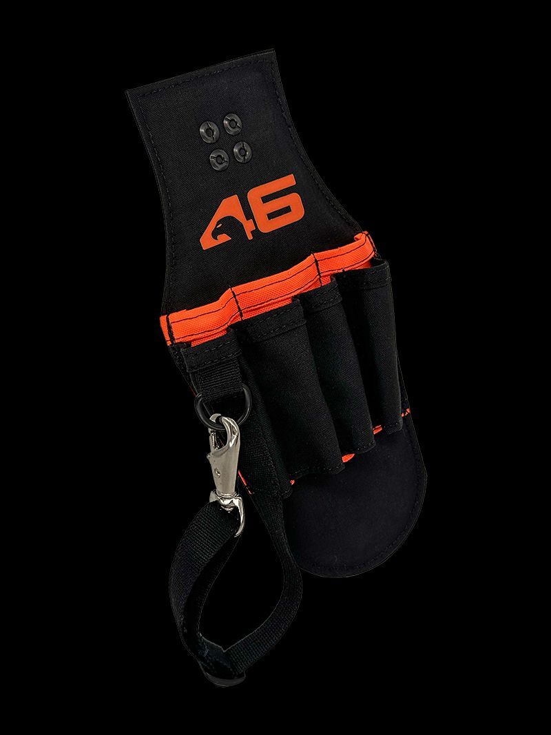 Atlas46 7 Pocket Electricians Pouch, Rotating Quick Release, Black/Orange A46-10-00005-1193-00