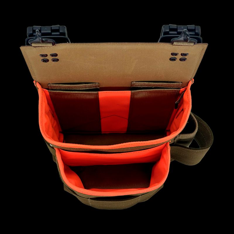 Atlas46 Screw and Nail Attachment Pouch, Rotating Quick Release, Coyote/Orange A46-10-00006-1178-00