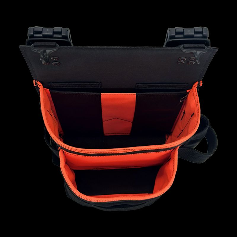 Atlas46 Screw and Nail Attachment Pouch, Rotating Quick Release, Black/Orange A46-10-00006-1193-00