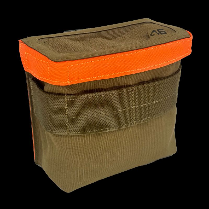 Atlas46 AIMS Split-Top 747 Fastener Pouch, Rotating Quick Release, Coyote/Orange A46-10-00010-1178-00
