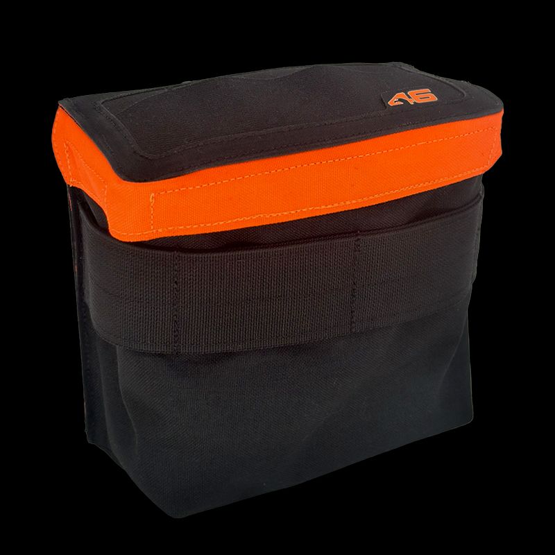 Atlas46 AIMS Split-Top 747 Fastener Pouch, Rotating Quick Release, Black/Orange A46-10-00010-1193-00