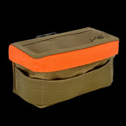 Atlas46 AIMS Split-Top 744 Fastener Pouch, Rotating Quick Release, Coyote/Orange A46-10-00011-1178-00