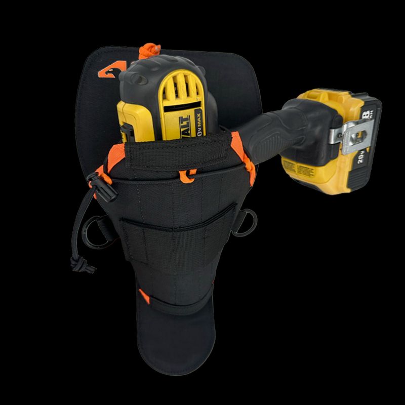 Atlas46 Universal Large Drill Holster, Rotating Quick Release, Black/Orange A46-10-00013-1193-00