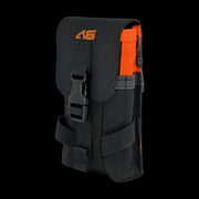 Atlas46 Flapped Mobile Phone Pouch, Rotating Quick Release, Black/Orange A46-10-00014-1193-00