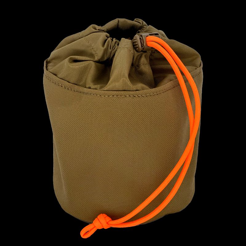 Atlas46 Fastener Cinch Pouch, Rotating Quick Release, Coyote/Orange A46-10-00018-1178-00