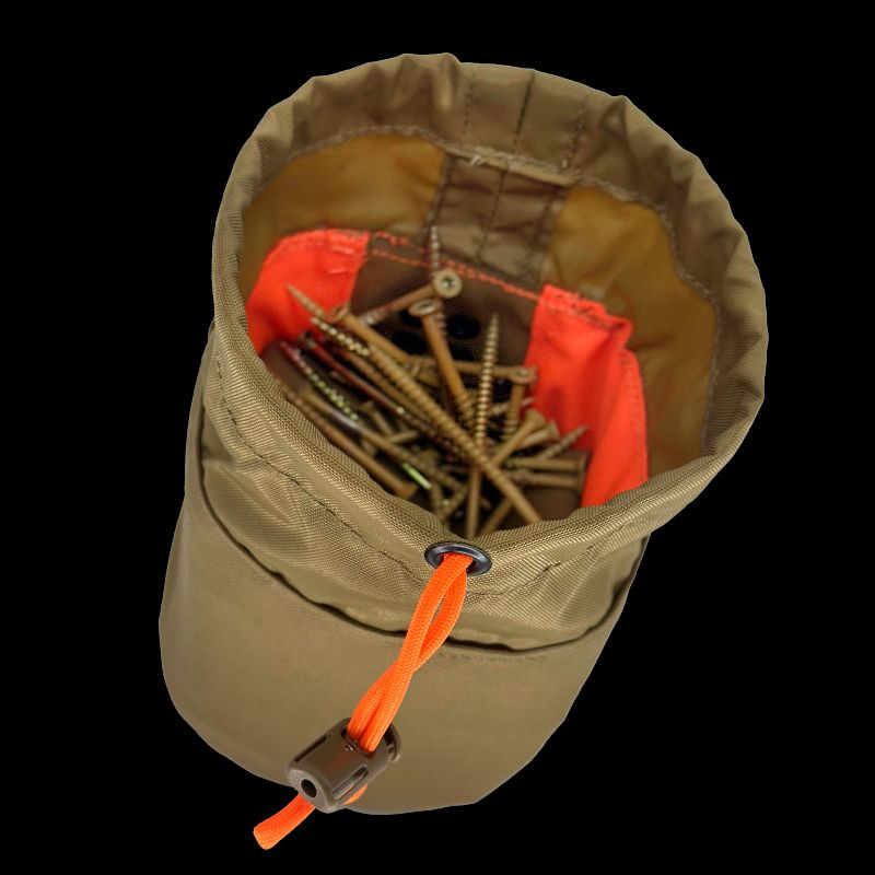 Atlas46 Fastener Cinch Pouch, Rotating Quick Release, Coyote/Orange A46-10-00018-1178-00