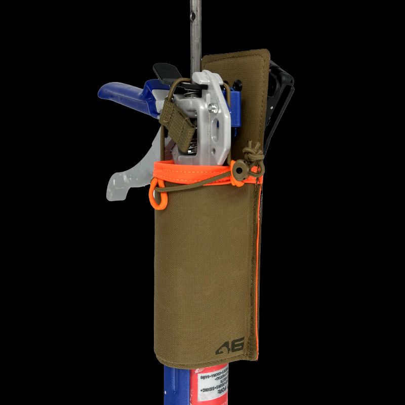 Atlas46 AIMS Compact Caulk Gun Holster, Rotating Quick Release, Coyote/Orange A46-10-00020-1178-00