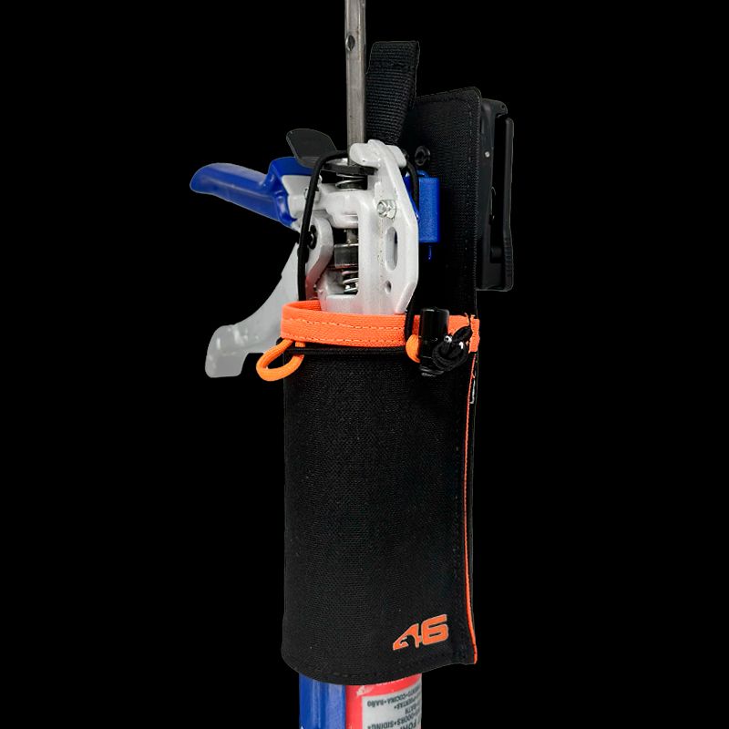 Atlas46 AIMS Compact Caulk Gun Holster, Rotating Quick Release, Black/Orange A46-10-00020-1193-00