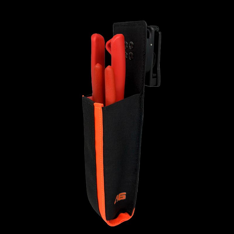 Atlas46 AIMS 326 Multi Purpose Tool Pouch, Rotating Quick Release, Black/Orange A46-10-00021-9193-00