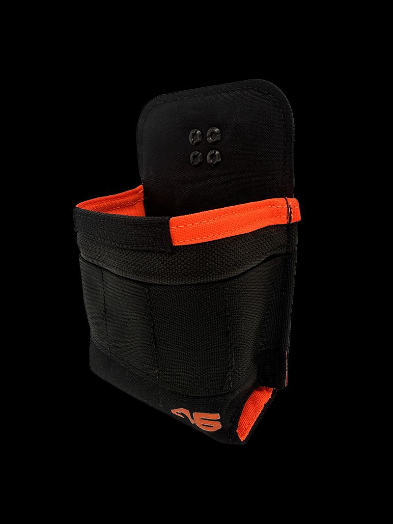 Atlas46 AIMS Large Pro-Flex Tape Measure Pouch, Rotating Quick Release, Black/Orange A46-10-00023-1193-00