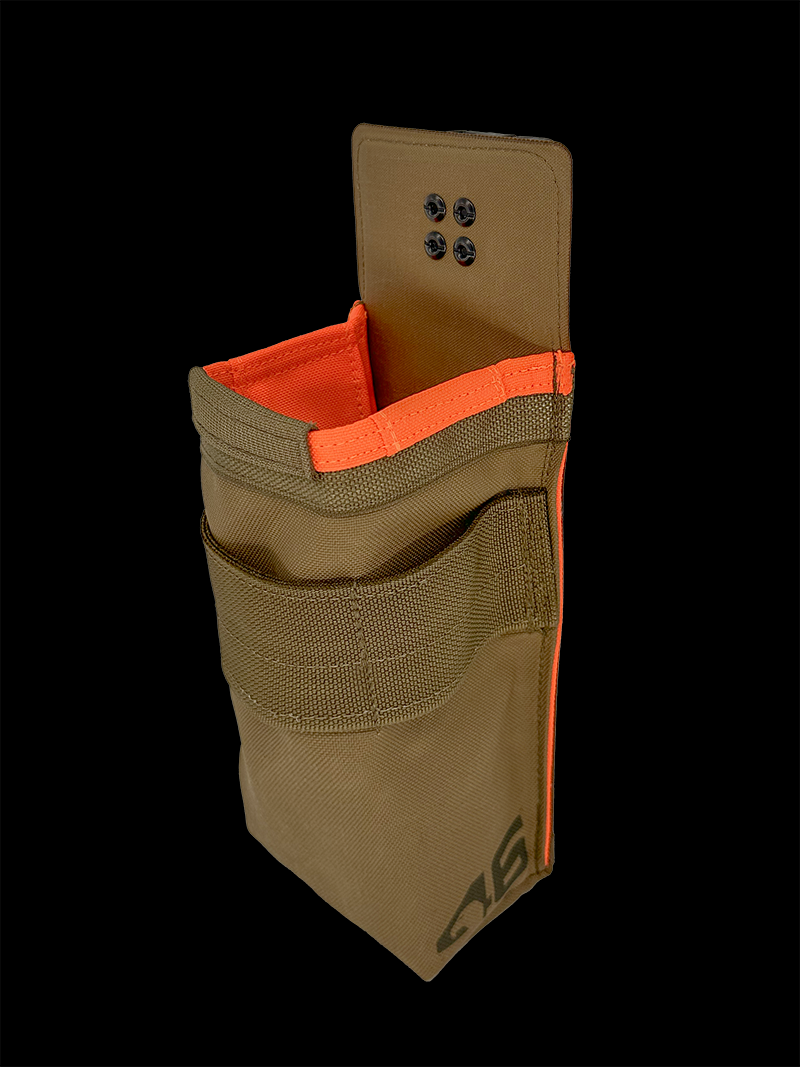 Atlas46 AIMS Vertical Fastener Pouch, Rotating Quick Release, Coyote/Orange A46-10-00024-1178-00