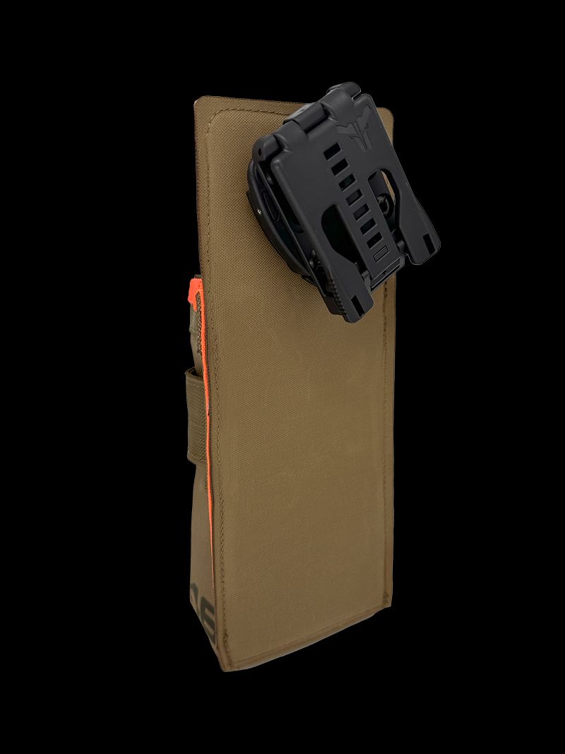 Atlas46 AIMS Vertical Fastener Pouch, Rotating Quick Release, Coyote/Orange A46-10-00024-1178-00
