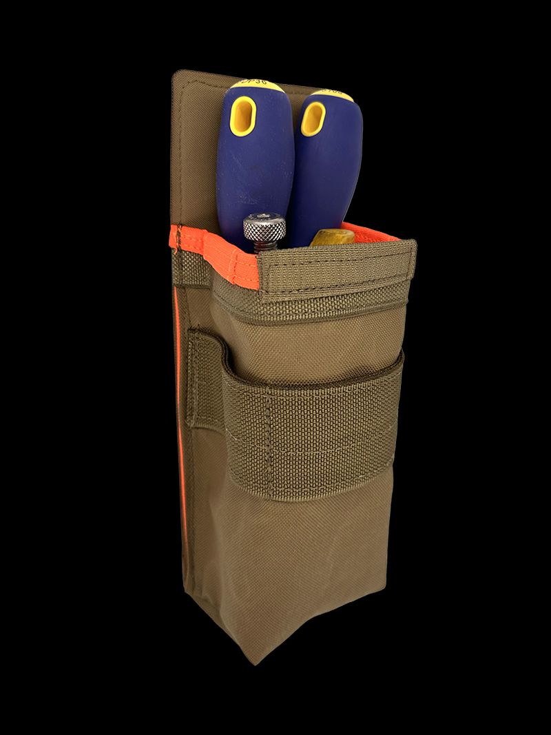Atlas46 AIMS Vertical Fastener Pouch, Rotating Quick Release, Coyote/Orange A46-10-00024-1178-00