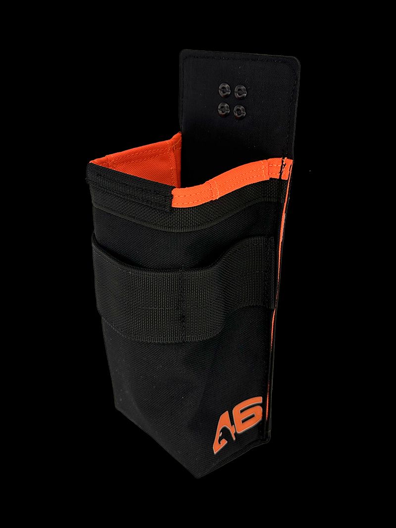 Atlas46 AIMS Vertical Fastener Pouch, Rotating Quick Release, Black/Orange A46-10-00024-1193-00