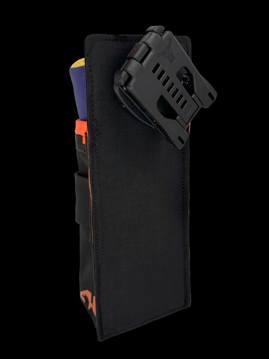 Atlas46 AIMS Vertical Fastener Pouch, Rotating Quick Release, Black/Orange A46-10-00024-1193-00