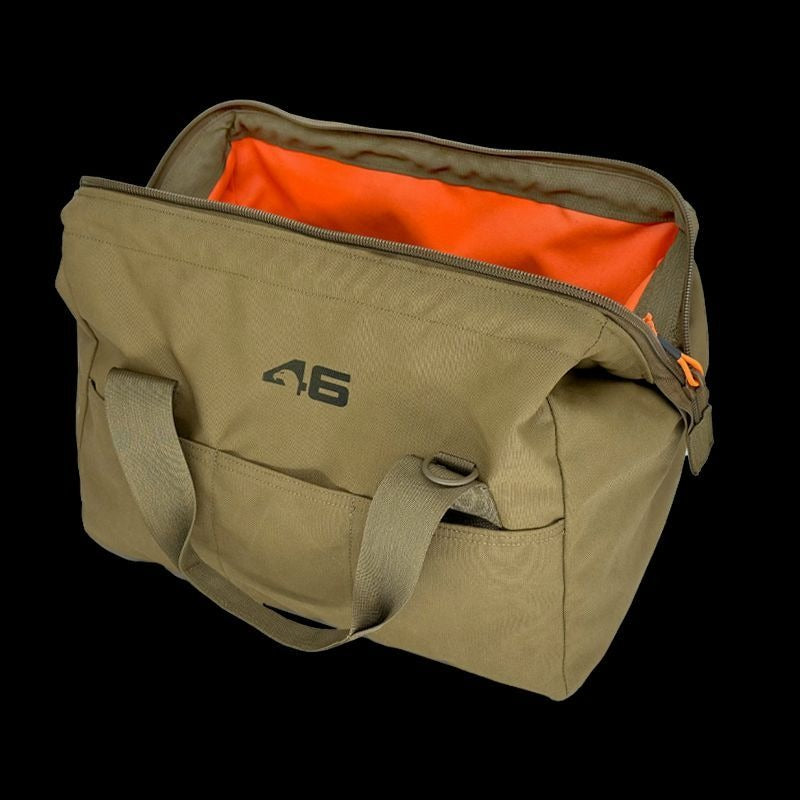 Atlas46 Wide Mouth Tool Tote, Hi Viz Interior, Coyote/Orange A46-11-00002-1178-00