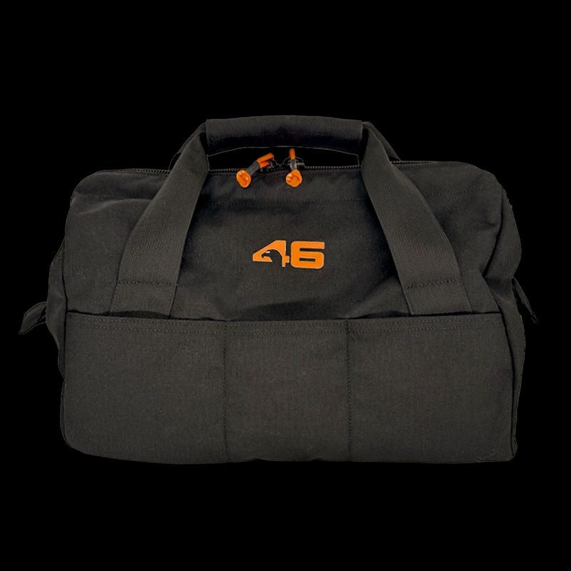 Atlas46 Wide Mouth Tool Tote, Hi Viz Interior, Black/Orange A46-11-00002-1193-00