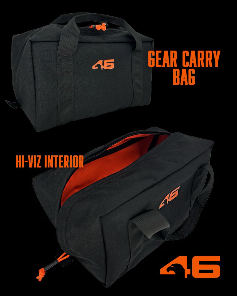 Atlas46 Gear Carry Bag, Hi Viz Interior, Black/Orange A46-11-00003-1193-00