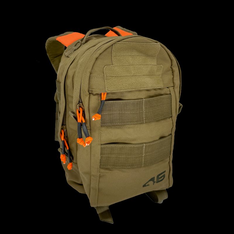Atlas46 Prescott Tool Backpack, Compact, Coyote/Orange A46-11-00005-1178-00