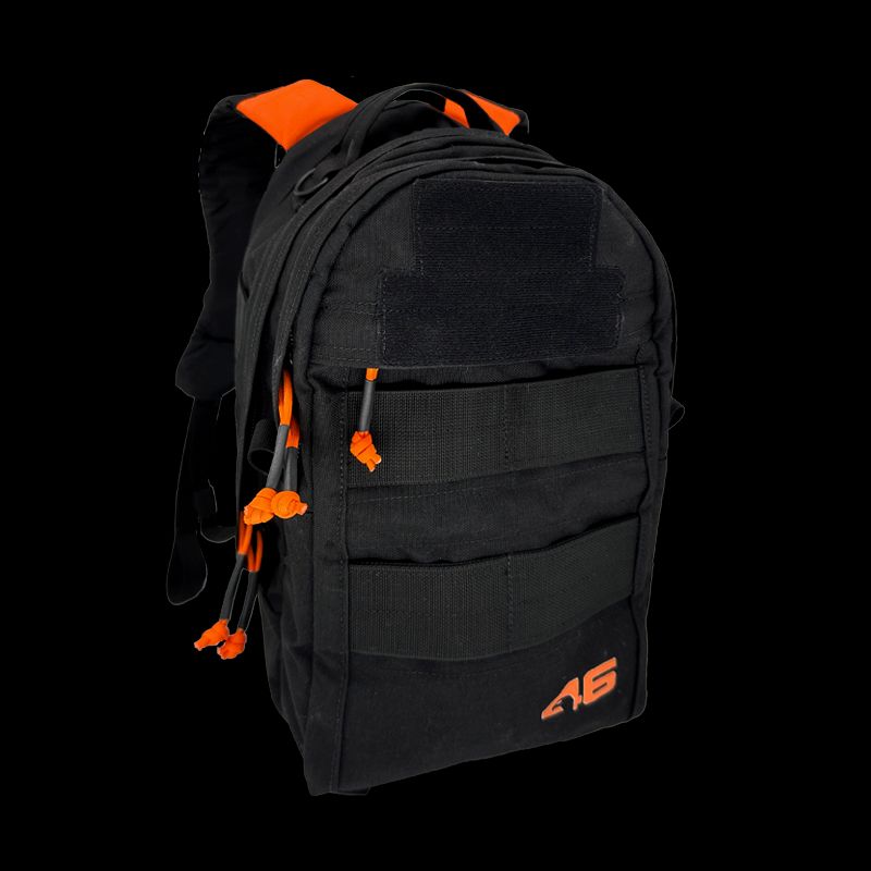 Atlas46 Prescott Tool Backpack, Compact, Black/Orange A46-11-00005-1193-00