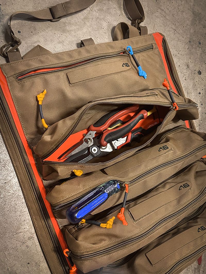 Atlas46 Yorktown Tool Roll 25, Metric, Coyote/Orange A46-11-00010-1178-00