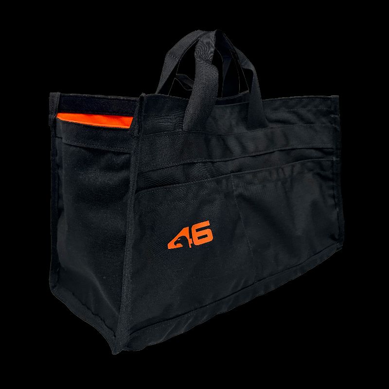 Atlas46 Quick Tool Bag with Removable Kneeling Pad, Black/Orange A46-11-00077-1193-00