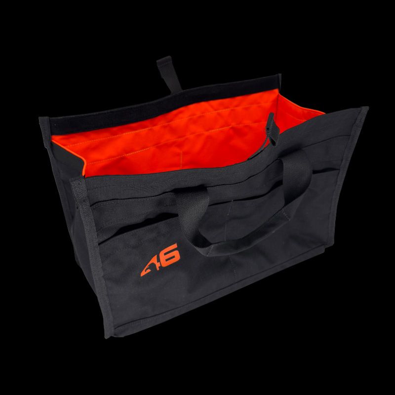 Atlas46 Quick Tool Bag with Removable Kneeling Pad, Black/Orange A46-11-00077-1193-00