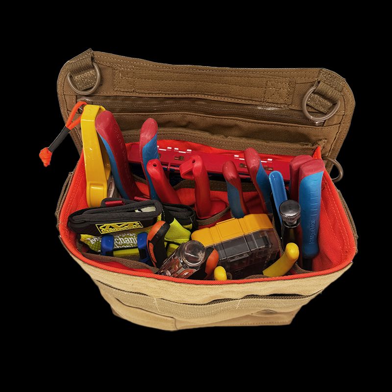 Atlas46 Benjamin Electrician Technician Bag V2, Coyote/Orange A46-11-00080-1178-00