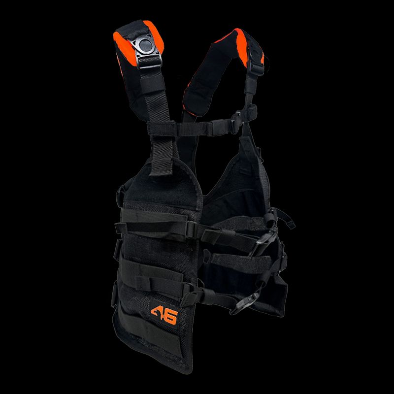 Atlas46 Stratos Open Core Tool Vest V2, Black/Orange A46-12-00009-1193-00