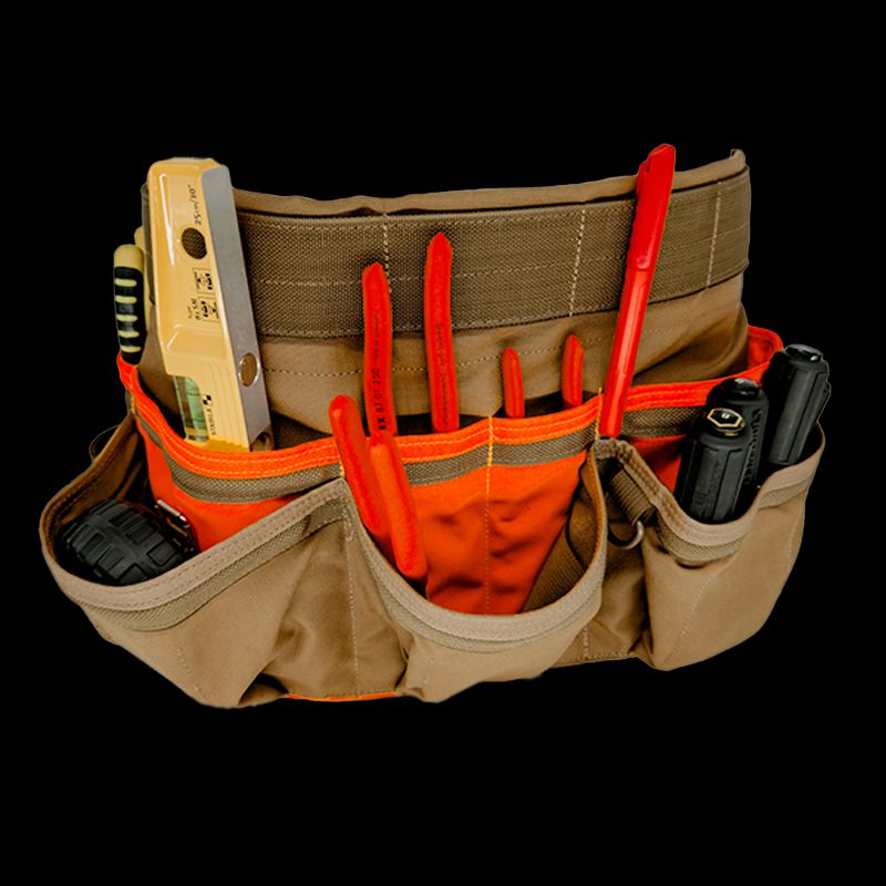 Atlas46 Pro-Flex Mississippi Tool Apron, XL 40-54 in, Coyote/Orange A46-12-00010-1178-53
