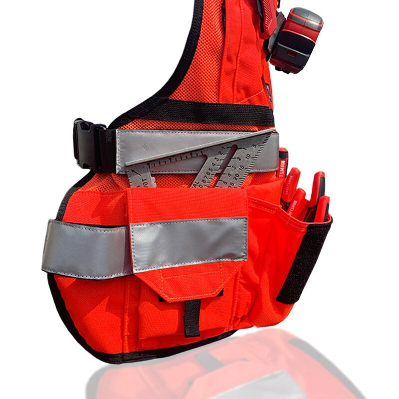 Atlas46 JourneyMesh Chest Rig with Cargo Pockets V2, Hi Viz Orange A46-12-00015-1049-00