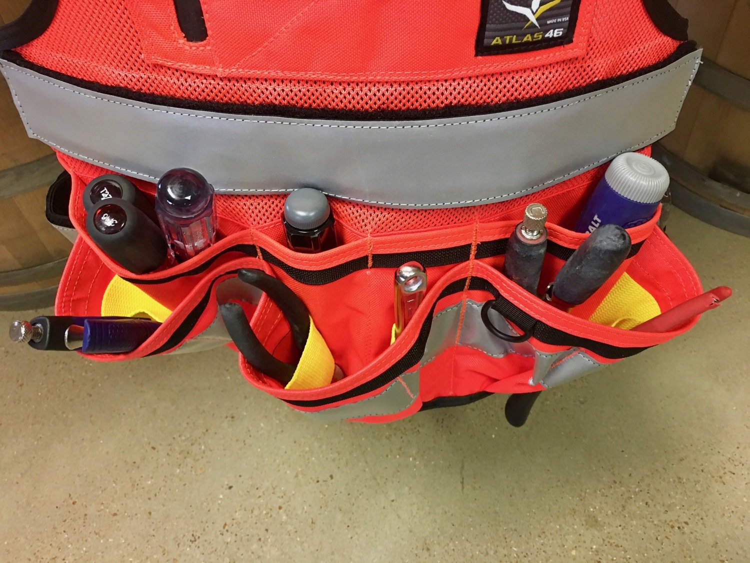 Atlas46 JourneyMesh Chest Rig, Hi Viz Orange A46-12-00016-1049-00