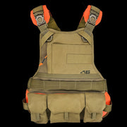 Atlas46 JourneyMesh Chest Rig with Cargo Pockets, Coyote/Orange A46-12-00017-1178-00