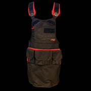 Atlas46 Workshop Apron with Cargo Pockets, Black/Orange A46-12-00028-1193-00