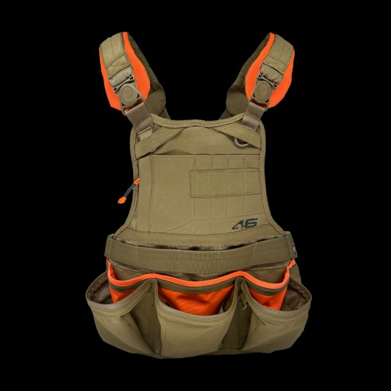 Atlas46 JourneyMesh Open Pocket Chest Rig V3, Coyote/Orange A46-12-00029-9178-00