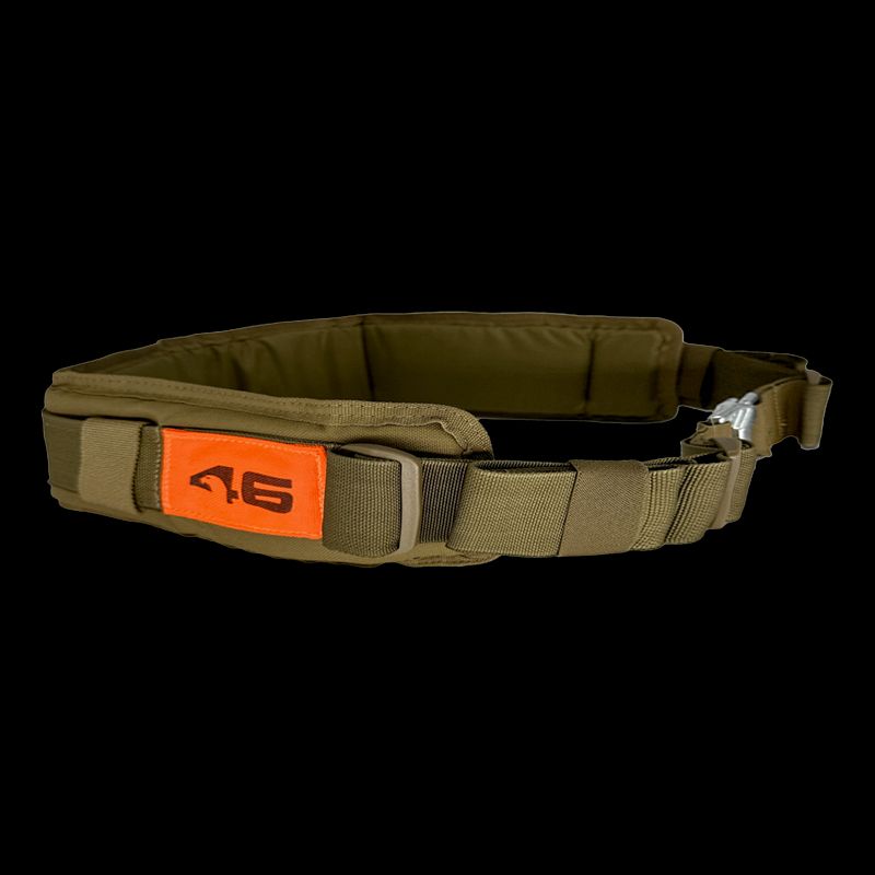 Atlas46 Small Harvey Padded Belt with Poron V2, Coyote/Orange A46-15-00094-1178-02
