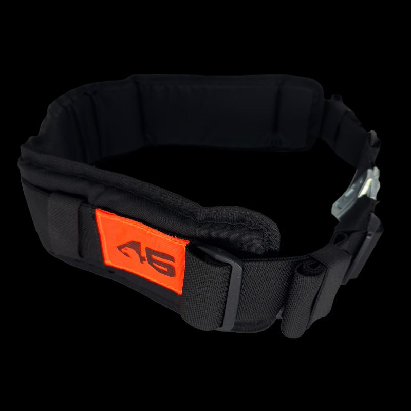 Atlas46 XL Harvey Padded Belt with Poron V2, Black/Orange A46-15-00094-1193-05