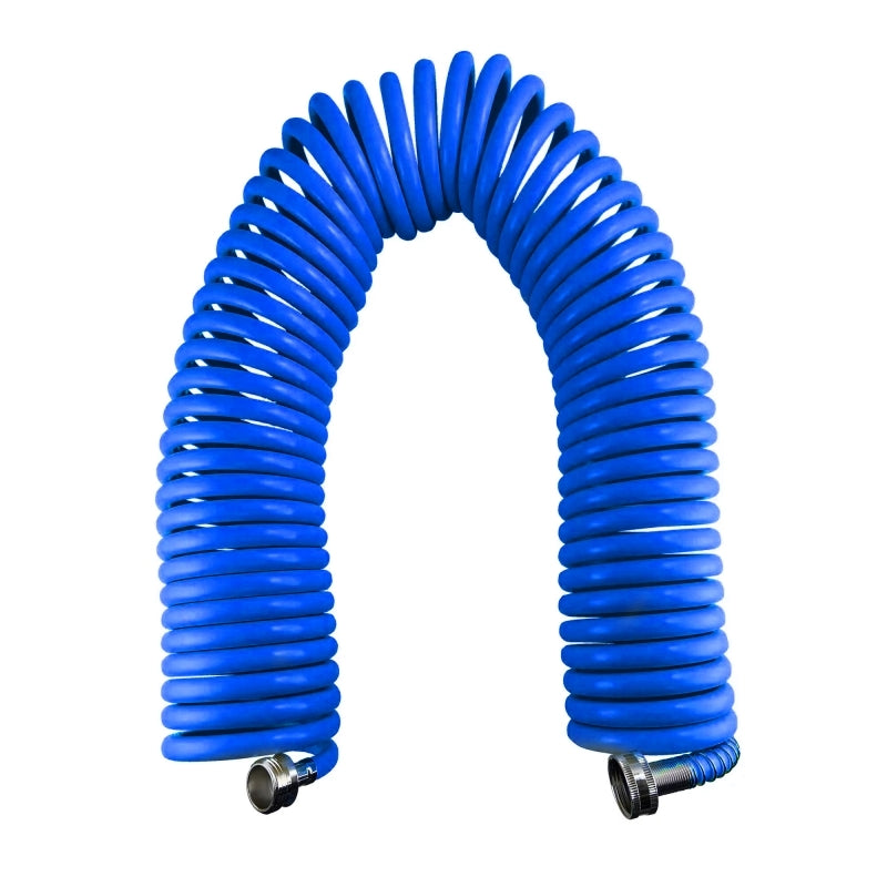 Avagard 3/8" X 25' Recoil Water Hose 3/4" Male and Female GHT Fittings, Blue Color