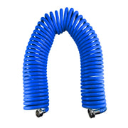 Avagard 3/8" X 75' Recoil Water Hose 3/4" Male and Female GHT Fittings, Blue Color