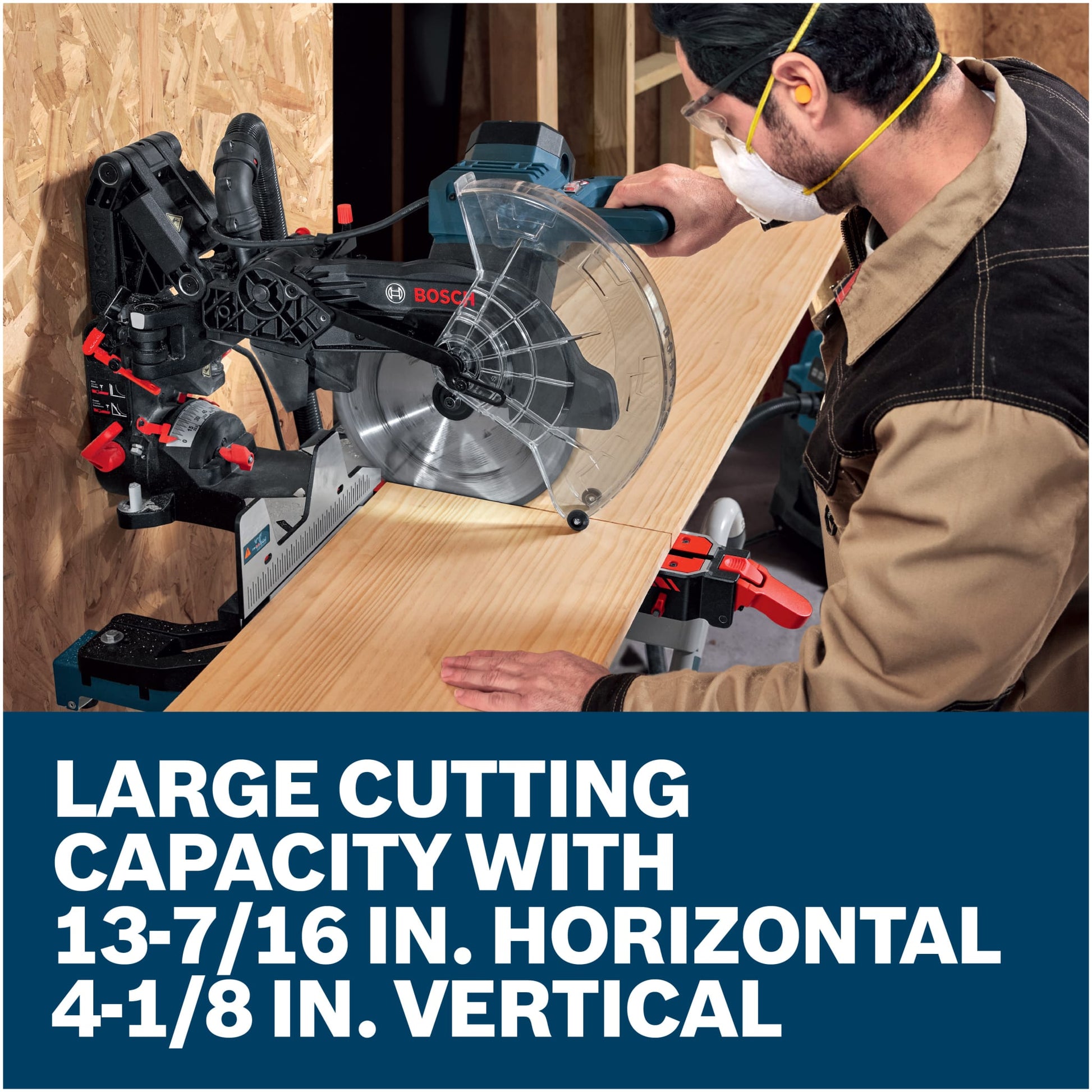 Bosch EXPERT 12" 15-Amp Dual-Bevel Glide Miter Saw EXCM341-305GD