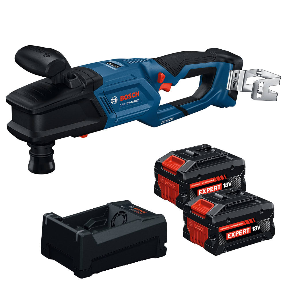 Bosch 18V 7/16" High Torque Right Angle Drill Kit With 2 x 6ah Batteries and Multi-Voltage Charger GRD18V-127HXB26X